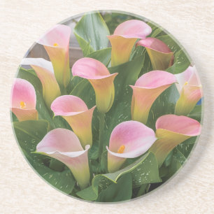 Dessous De Verre En Grès 55e anniversaire du Mariage Pink Calla Lily
