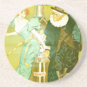 Dessous De Verre En Grès Absinthe Parisienne Gélis-Didot Malteste