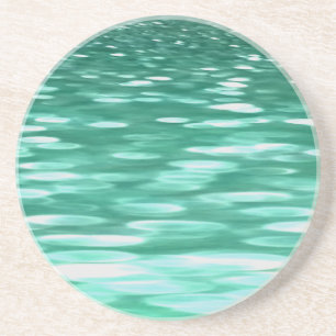 Dessous De Verre En Grès Abstrait #3 : Shimmer vert