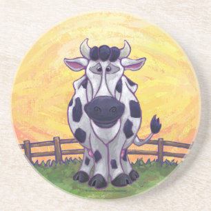 Dessous De Verre En Grès Accessoires Cuisine Cute Cow