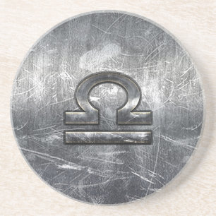 Dessous De Verre En Grès Acier industriel affligé par symbole de zodiaque