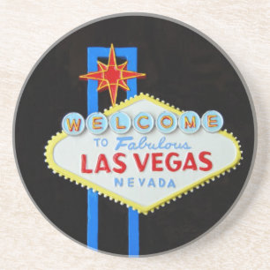 Dessous De Verre En Grès Affiche de bienvenue de Las Vegas