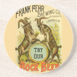 Dessous De Verre En Grès Affiche de bière Bock vintage : Antique Goat Saloo