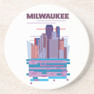 Dessous De Verre En Grès Affiche de Milwaukee Travel