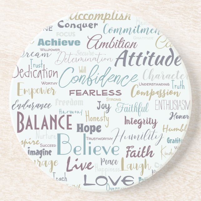 Dessous De Verre En Grès Affirmation (Devant)