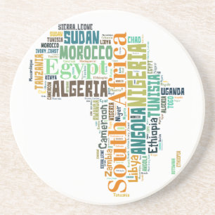 Dessous De Verre En Grès Afrique Word Art
