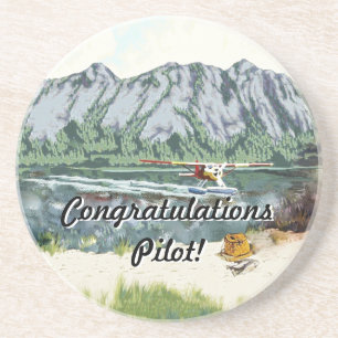 Dessous De Verre En Grès Alaska Bush Avion Et Pêche Voyage