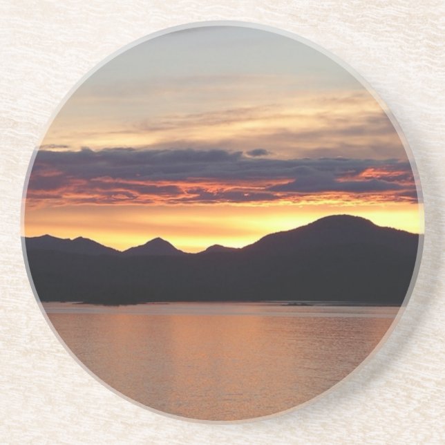 Dessous De Verre En Grès Alaskan Sunset I Belle photographie Alaska (Devant)
