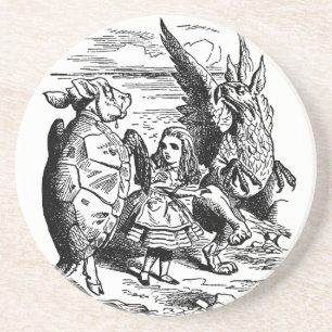 Dessous De Verre En Grès Alice vintage au pays des merveilles, Griffin, Tor