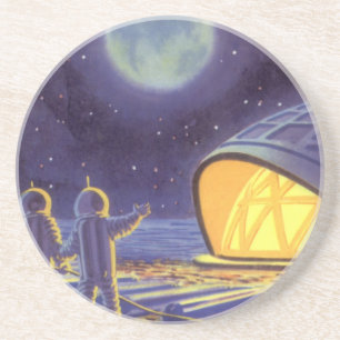 Dessous De Verre En Grès Aliens de science-fiction vintages sur Blue Planet