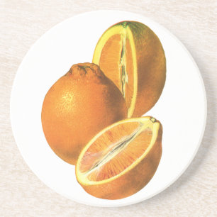 Dessous De Verre En Grès Aliments vintages, Fruit Bio Oranges fraîches et s