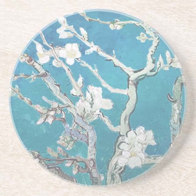 Dessous De Verre En Grès Almond Blossom Van Gogh Art (Devant)