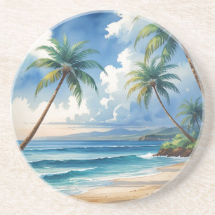 Dessous De Verre En Grès Aloha Voyage Hawaïen De Style vintage De Hawaii