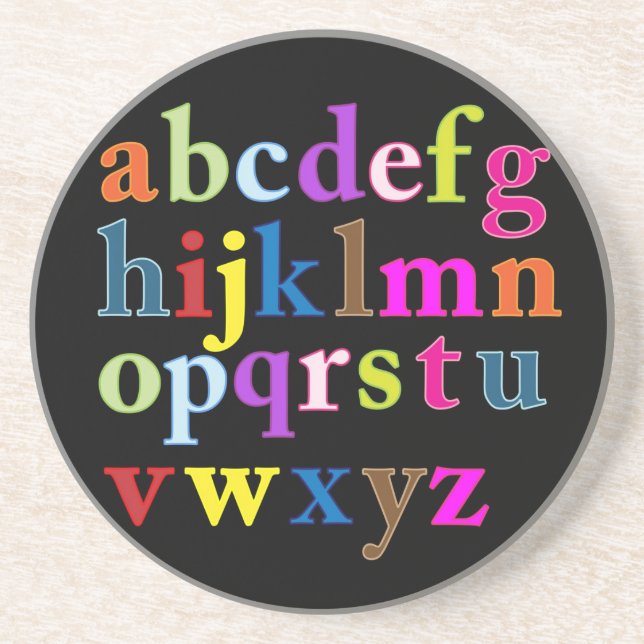 Dessous De Verre En Grès Alphabet (Devant)