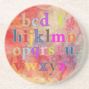 Dessous De Verre En Grès Alphabet