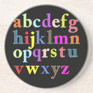Dessous De Verre En Grès Alphabet