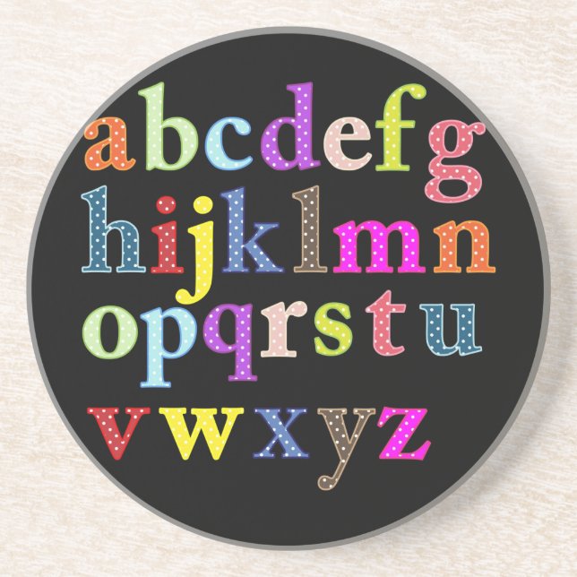 Dessous De Verre En Grès Alphabet (Devant)