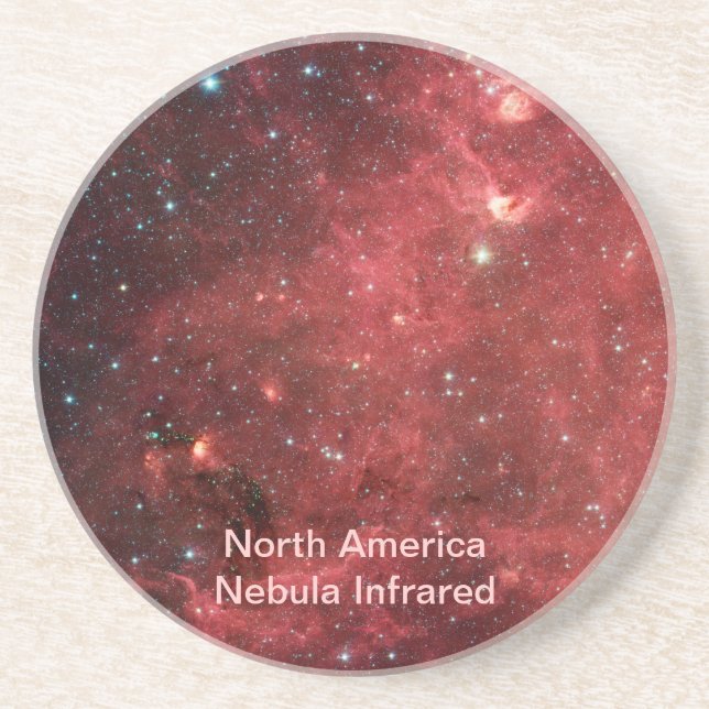 Dessous De Verre En Grès Amérique du Nord Nebula Infrarouge (Devant)
