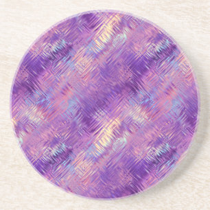 Dessous De Verre En Grès Améthyste Purple Crystal Gel Texture