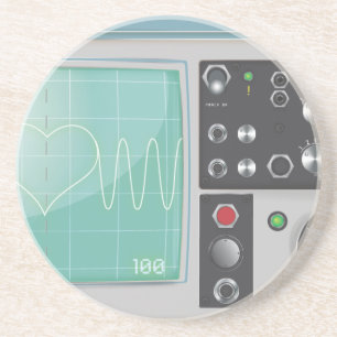 Dessous De Verre En Grès Amour à l'oscilloscope