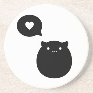 Dessous De Verre En Grès Amour de Kitty