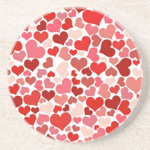 Dessous De Verre En Grès Amour, Saint-Valentin, Jour, Coeur, Femmes, Rose, 