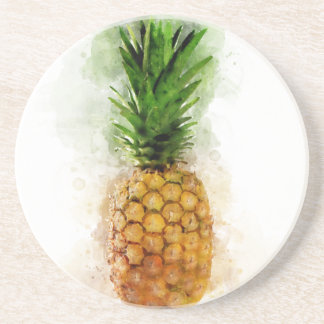 Dessous De Verre En Grès Ananas Aquarelle