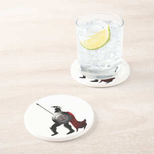 Dessous De Verre En Grès Ancien guerrier spartiate