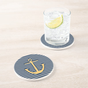 Dessous De Verre En Grès Ancre de la marine