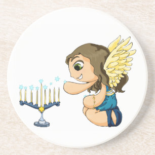 Dessous De Verre En Grès Ange de Menorah