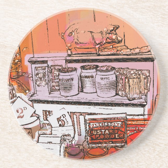 DESSOUS DE VERRE EN GRÈS ANGLETERRE VICTORIENNE (Devant)