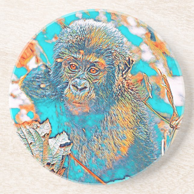 Dessous De Verre En Grès AnimalMix_Gorilla_002 (Devant)