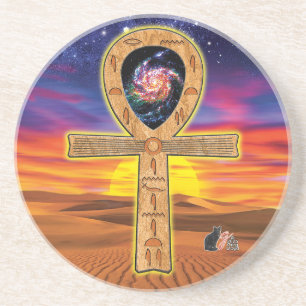 Dessous De Verre En Grès Ankh