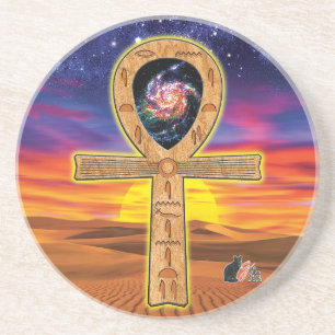 Dessous De Verre En Grès Ankh