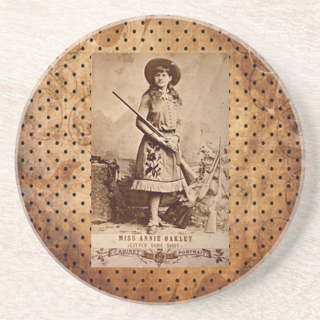 Dessous De Verre En Grès Annie Oakley Sepia (Devant)