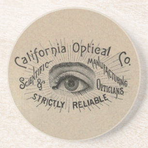 Dessous De Verre En Grès Antiquité des yeux Publicité optique