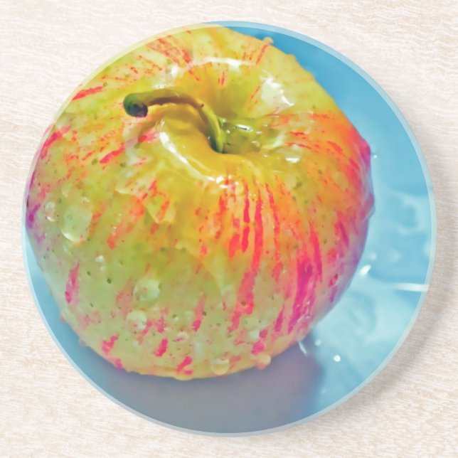 Dessous De Verre En Grès Apple rougeoyant (Devant)