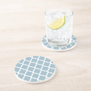Dessous De Verre En Grès Aquamarine Moroccan Tile Trellis