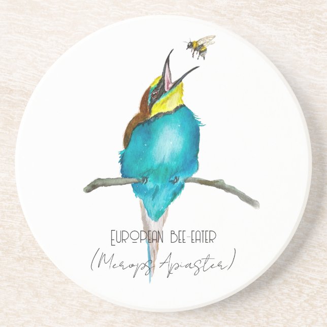 Dessous De Verre En Grès Aquarelle (Abeille européenne) (Devant)