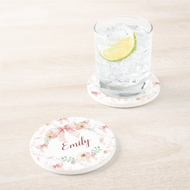 Dessous De Verre En Grès Aquarelle de l'arc coquette (Côté)