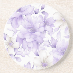 Dessous De Verre En Grès Aquarelle délicate Fleurs violettes