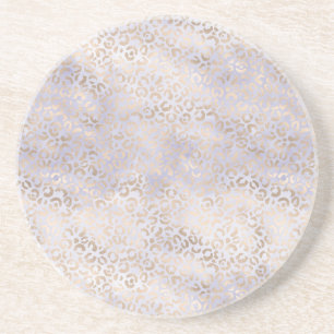 Dessous De Verre En Grès Aquarelle Empreinte de léopard de glam jaune