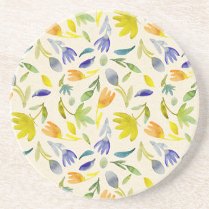 Dessous De Verre En Grès Aquarelle rustique Jardin Floral Botanique