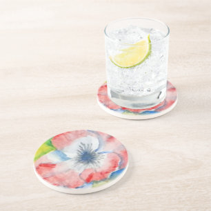 Dessous De Verre En Grès Aquarelle Sweetpea