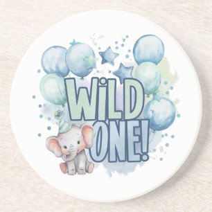 Dessous De Verre En Grès Aquarelle Wild One 1er anniversaire