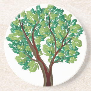 Dessous De Verre En Grès Arbre de chêne
