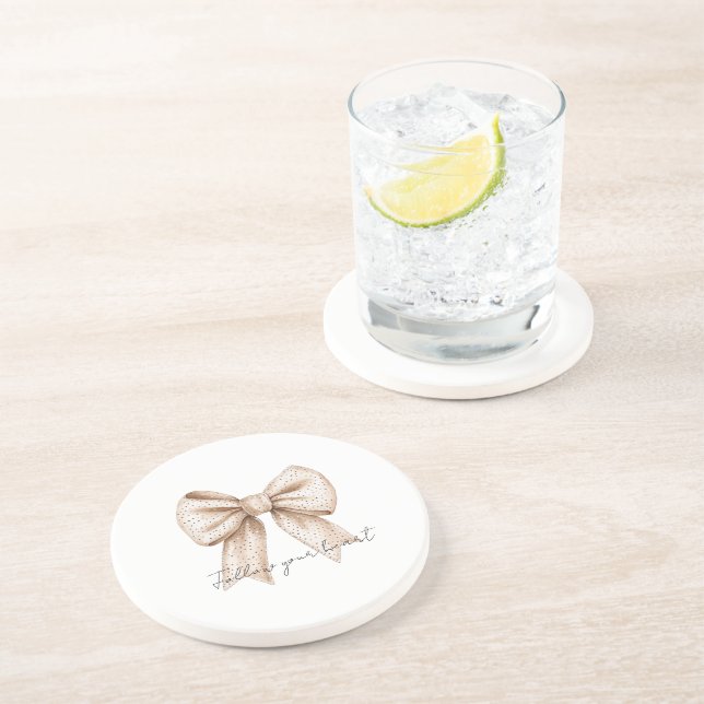 Dessous De Verre En Grès Arc Blanc de Pêche (Côté)