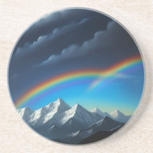 Dessous De Verre En Grès Arc en ciel dans le ciel