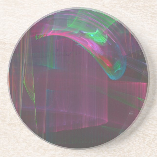 Dessous De Verre En Grès Arc-en-ciel de la musique (Devant)
