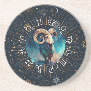 Dessous De Verre En Grès Aries Zodiac